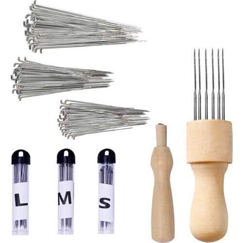 LMDZ Wool Felting Iron Needles Felt Tool Kit Needle Starter Making Fabric Materials Handcraft Felt Needle Bottle