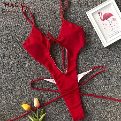 MAGIC SILKWORM COCOON Red One-piece Swimwear China
