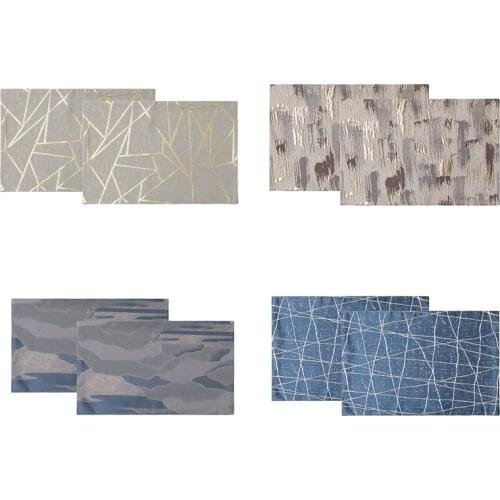 Cloth Placemats for Dining Table Woven Cotton Fabric Beautiful Design Place Mats Durable Table Mats Patio