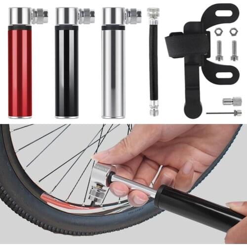 Aluminum Alloy Mini Air Pump Portable Manual Bicycle Cycling Tire Ball Inflatable Air Pump Inflator Basketball Football Inflator