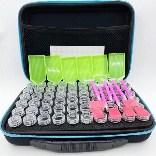 15/ 30/60 Bottles Diamond Painting Cross Stitch Set Accessories Box Container Diamond Storage Full Square Embroidery Mosaic