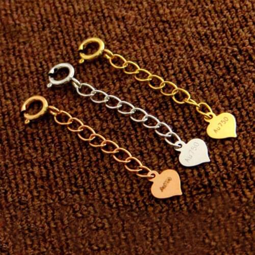 Solid AU750 Gold Extend Chain Bracelet Extend Chain