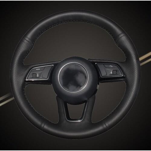 Car Braiding Steering Wheel Covers for Audi A4L DIY Auto Braid On The Steering Wheel Cover Interior Accessories Car-styling