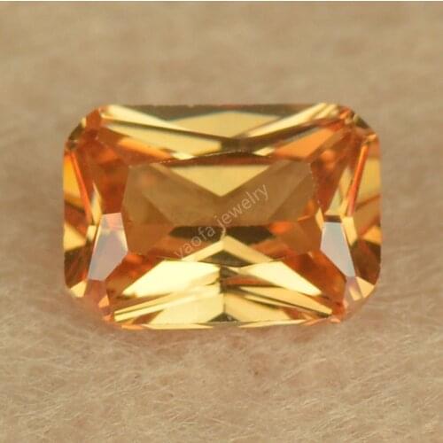 Wholesale 3X5~13X18mm5A Dark Champagne Color Rectangle Shape Octangle Cut Loose CZ Gems Synthetic Cubic Zircon Stone For Jewelry