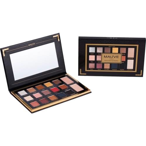 Mauve 17 Pans Eyeshadow Palette High Pigment Waterproof Long Lasting Matt Shimmer Highlighter Makeup Kit