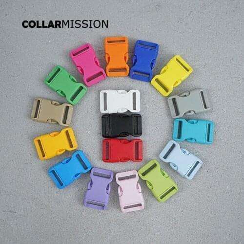 50pcs/lot Retailing high quality plastic clasp quick side release for 20mm Webbing DIY dog collar accessory buckle 17 colours