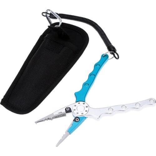 Fishing Pliers Split Ring Cutters Hooks Remover Fishing Holder Tackle Fishing Pliers Line Cutter Hook Tackle Tool Aluminum