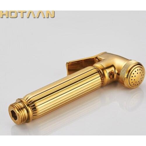 Gold Color Bidet Faucet bathroom bidet toilet faucet mixer hygienic shower clean muslim shower portable bidet gun sprayer