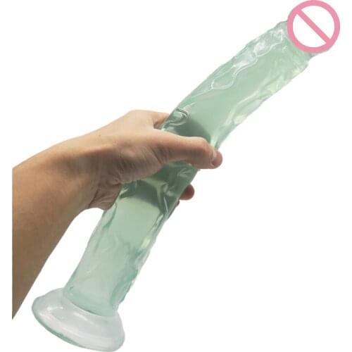 Super Long 35*5cm Huge Dildo Transparent Crystal Penis Thick Big Anal Dildo Sex Toys for Women Vaginal G-spot Masturbation Flirt