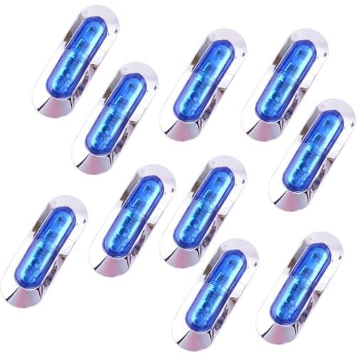 10Pcs 12V-24V Universal Car Side Indicator Light LED Marker Turning Lamp for Pickup Truck Boat SUV Van Caravan Trailer Clearance