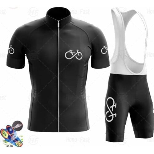 Bike 2021 Cycling Jersey Set Summer Short Sleeve Breathable Mountain Racing Clothes Bib Shorts Men Cycling Clothing Uniform