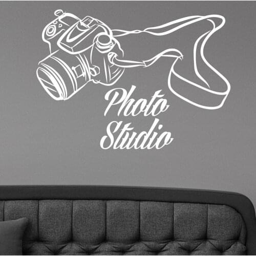 Photo Studio Logo Wall Decal Photography Camera Art Vinyl Door Window Sticker Business Office Interior Decoration Wallpaper 3766
