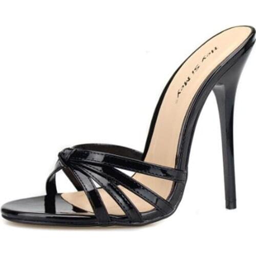 New summer word with sandals female wild simple PU Buckle Strap 13CM Thin High Heels Round Toe Dress Party Wedding women shoes