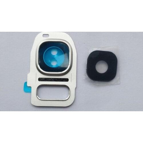 10PCS/Lot For Samsung Galaxy S7 G930 / S7 edge G935 Back Rear Camera Glass Lens Cover with Frame Holder