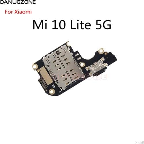 10PCS/Lot For Xiaomi Mi 10 Lite 5G USB Charging Dock Port Socket Jack Connector Charge Board SIM Card Tray Slot Flex Cable
