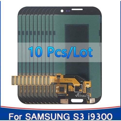 10 PCS ORIGINAL 4.8'' S3 LCD Display For Samsung Galaxy S3 i9300 i9301 i9301i9305 LCD Display Touch Screen Digitizer with frame