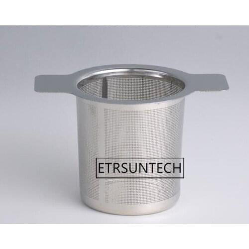 100pcs Tea Leaf Filter Drinkware Mesh Tea Infuser Tea Strainer Teapot Stainless Steel Loose Kitchen Accessories Reusable