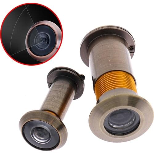 200 Degree Wide Viewing Angle Peephole Security Door Viewers 16-26mm Hole Hidden Peephole Adjustable Glass Lens Hardware Tools