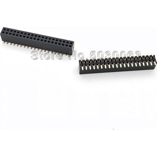 5pcs/lot 2.54mm spacing SMT double row SMD row female row needle base 2*20P