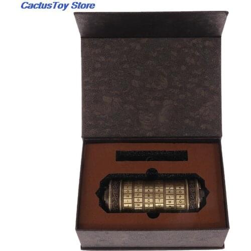 Da Vinci Educational toys Metal Cryptex locks gift ideas Da Vinci Code Lock To Marry Lover Escape Chamber Props