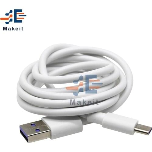 Type-C 5A fast charge charging cable white 1 meter