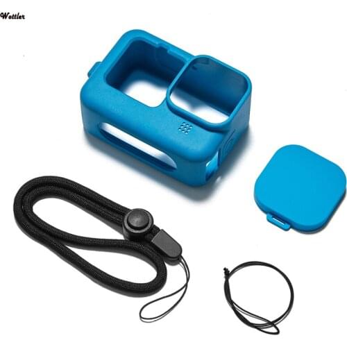 Soft Silicone Protective Case Rubber Cover Skin for GoPro Hero 9 Black Go Pro 9 Case Accessory With Lens Cover Case