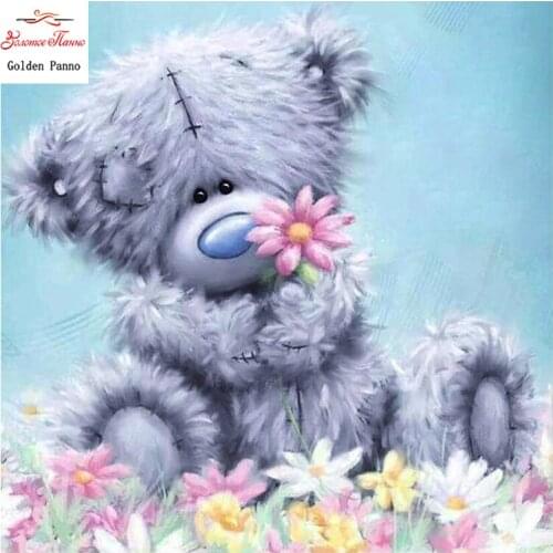 Golden panno Diamond painting all round diamond "cartoon bear" embroidery cross stitch set mosaic home decoration gift