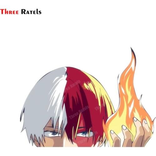 Three Ratels A427 SHOTO TODOROKI #4 PEEKING For Vw Stickers Personalized Creative Scratch Decals Auto Decoration Accessories