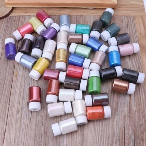 41Color Pearlescent Mica Powder Epoxy Resin Dye Pearl Pigment Jewelry Making 10g