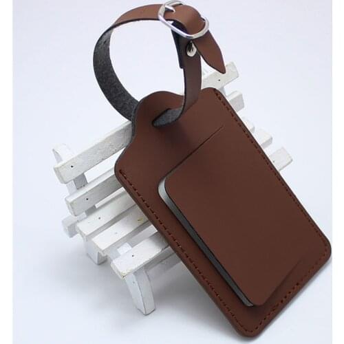 Personalized Suitcase Luggage Tag Label PU Leather Bag Pendant Handbag Portable Travel Accessories Name ID Address Tags LT23A