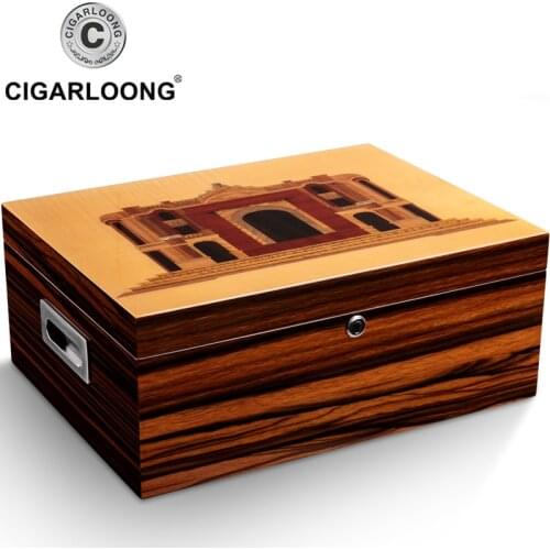 Luxury Cedar Wood Cigar Humidor Moisturizing Humidor Cabinet Cigar Case With Hygrometer Humidifier CA-051