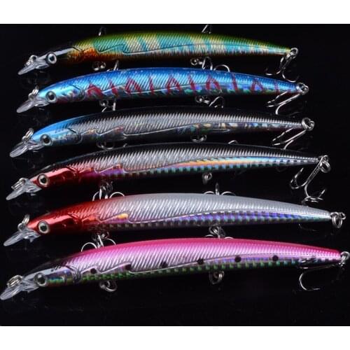 6pcs longer 13.5cm Minnow Fishing Lures Wobblers 3D Eyes Floating Crankbaits for Topwater Sea Carp Hard Baits Pesca Isca 3D Eyes