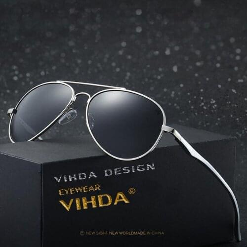 VIAHDA Aluminum Magnesium Brand Designer Polarized Men Women Sunglasses Vintage Fashion Driver Sun Glasses