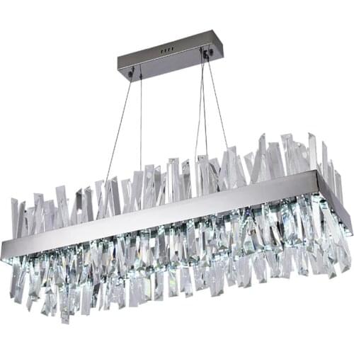 Modern Chrome Crystal Chandeliers Lighting Luxury Led Hanging Ceiling Lamp For Living Room Plafon Lamparas De Techo Luminaire