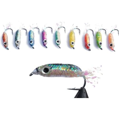 Tigofly 10 pcs/lot Size #2 Weight Saltwater Lure Bait Wet Fly Fishing Flies Lures Set
