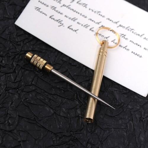 Titanium Outdoor Edc Portable Multifunctional Toothpick Bottle Fruit Fork Camping Tool Toothpick Tube Stronger Than Dental Floss