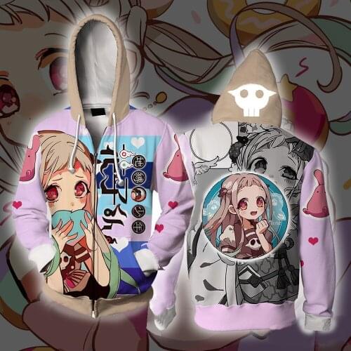 Nene Yashiro Toilet-Bound Hanako-kun 3D Print Hoodies Sweatshirts Cosplay Hoodies Casual Coat Jacket