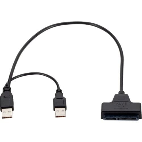 USB 2.0 Sata to 7+15 Line 2.5 Inch USB to Sata Adapter Cable 45cm USB 2.0 Adapter Cable For 2.5 HDD Laptop Hard Disk Driver 9