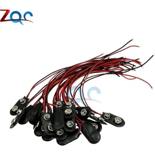 10PCS 9V Battery Connector Clip with 100mm Lead Wire