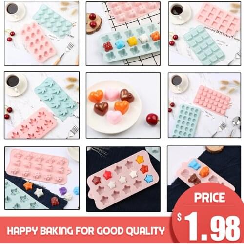 2020 Pure Silicone Chocolate Molds baking Tools 29 Shapes Non-stick kitchen tools cake mold Jelly and Candy Mold 3D mold DIY