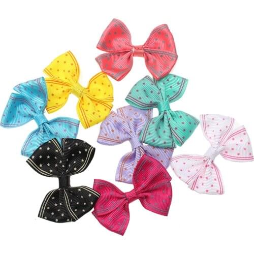50pcs Starry Satin Ribbon Flowers Bows Ribbons For Crafts Grosgrain Bow Tie Scrapbooking Wedding Decoration Fit Hair Clip Diy