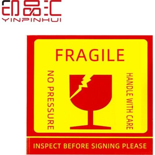 500pcs Adhesive Labels Fragile Products Case Label Customizable Shipping Warning Stickers
