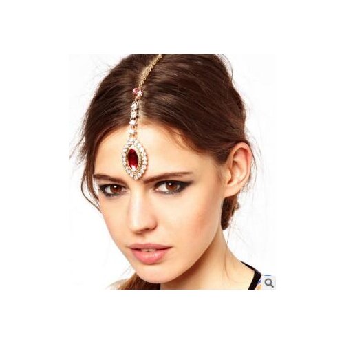 60pcs/lot DIY Multi Alloy Indian Customs Pendant Beauty Tears Frontlet Double Forks Hair Clip Hair Styling Tools Accessory HA919