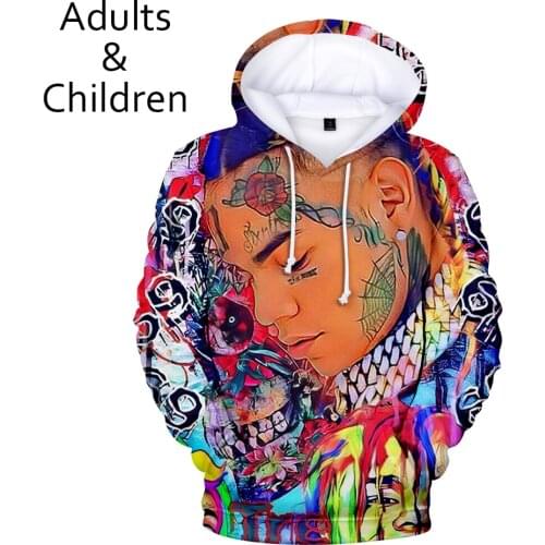 6IX9INE Hooded Sweatshirts Fashion Men Women 3D Hoodies Print Casual Streetwear Hip Hop Harajuku Sweatshirts Winter Hoodie 3D