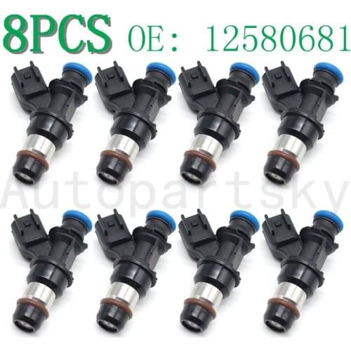 8PCS New Fuel Injectors 12580681 For Delphi For Chevy For GMC 4.8 5.3 6.0 6.2 2004 2005 2006 2007 2008 2009 2010