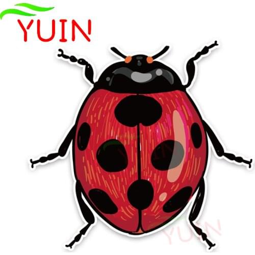 Personality Animal Ladybug Car Sticker Fashion Graphic Decoration Accessories PVC Waterproof High Quality Decal 15*14cm