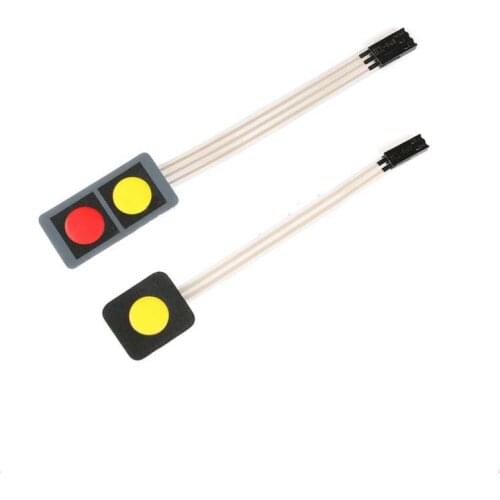 Free shipping 1pc 1/2 key membrane switch/ Thin film button Red/Green/ control panel Quality membrane switch extended keyboard