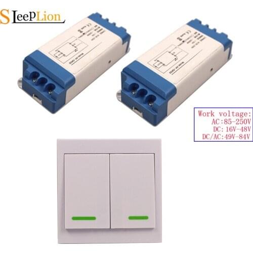 Sleeplion Wireless Wall Switch 16V-250V 24V 36V 48V Light Lamps Indoor Lighting 85V 110V 220V 250V Wireless Control ON/OFF