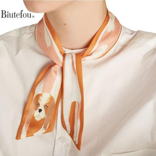 2021 New Arrival Women Puppy Print Decorative Bow Tie