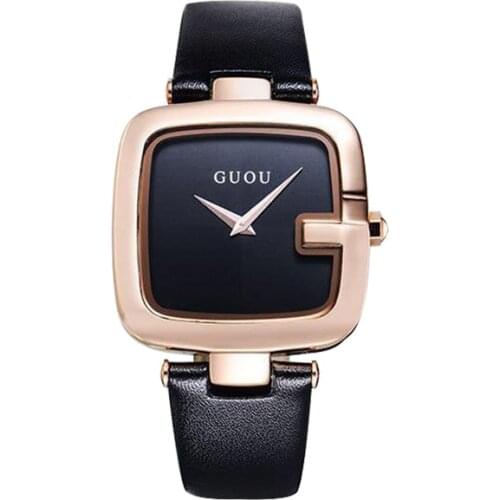 2020 New Square Watch Women Rose Gold Wrist Watches Luxury Leather Fashion Brand Watches Female Ladies Quartz Clock montre femme